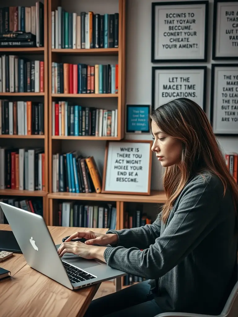 A person studying branding courses on a laptop with visual guides displayed, showcasing the Branding Courses & Guides service offered by Building a Brand Online.