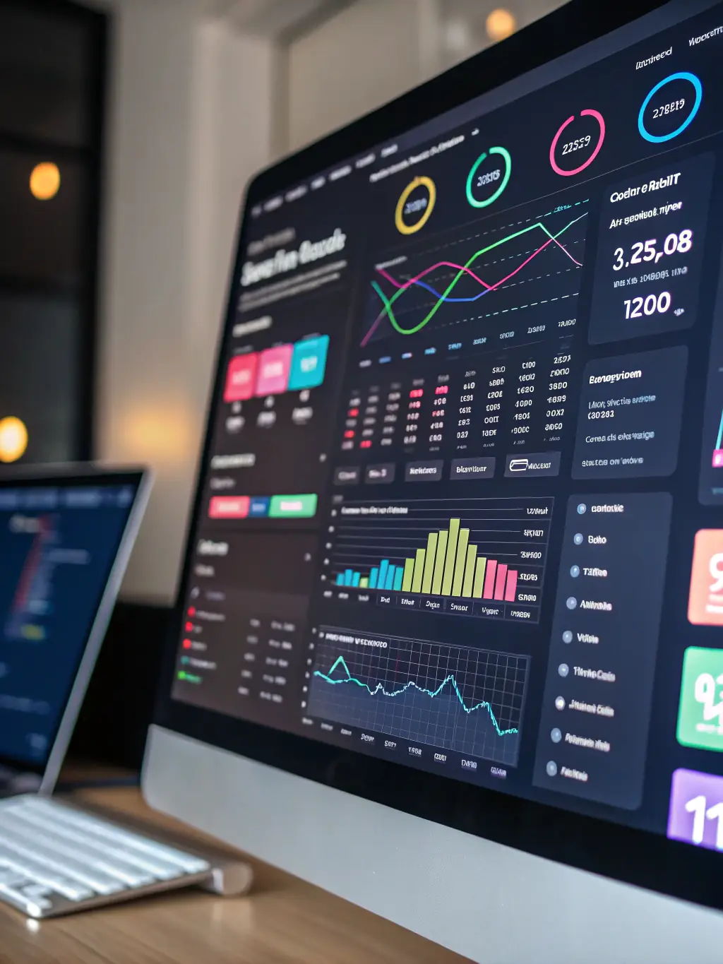 A visually appealing email marketing dashboard displaying campaign analytics and subscriber engagement metrics.